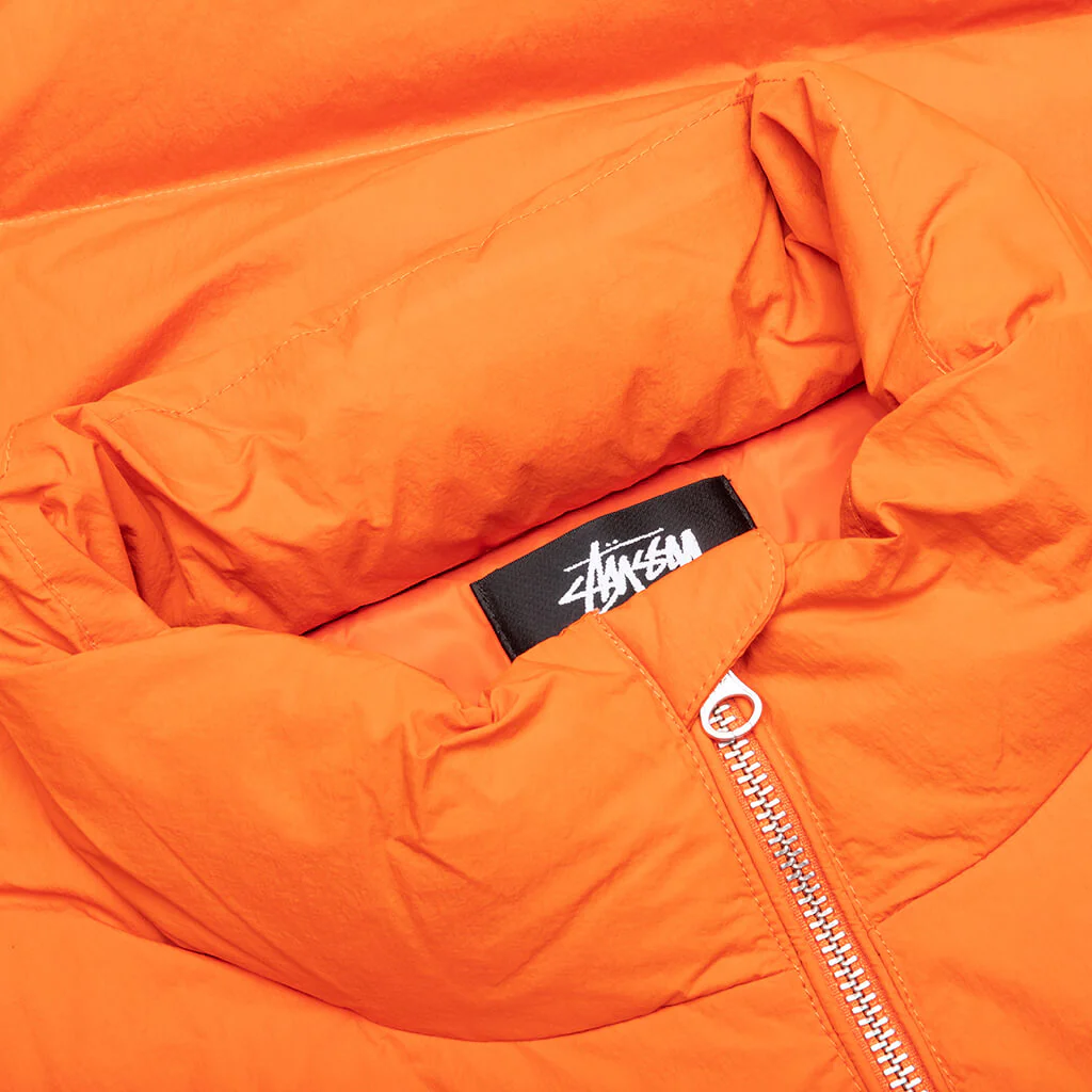 Nylon Down Puffer - Orange - Image 3