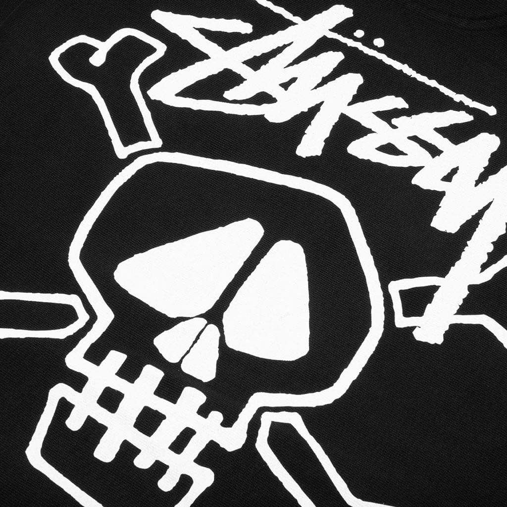 Skull & Bones Pigment Dyed Hoodie - Black - Image 4