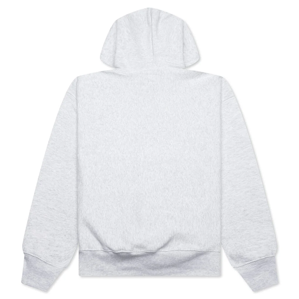 Felt Applique Hoodie - Ash Heather - Image 2