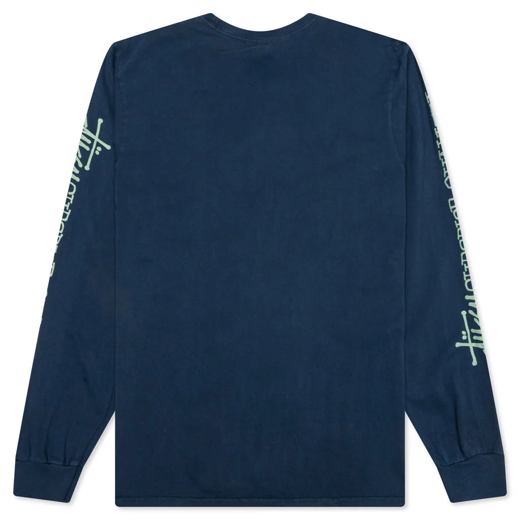 Superior Quality Pig. Dyed Ls - Navy - Image 2