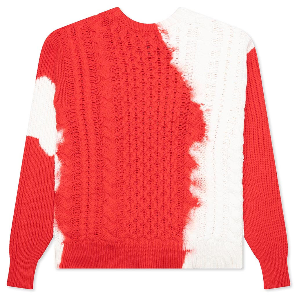 Stussy Tie Dye Fisherman Sweater - Red - Image 2