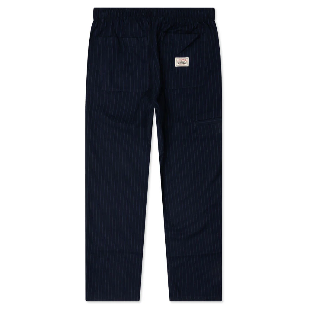 Wool Stripe Beach Pant - Navy - Image 2