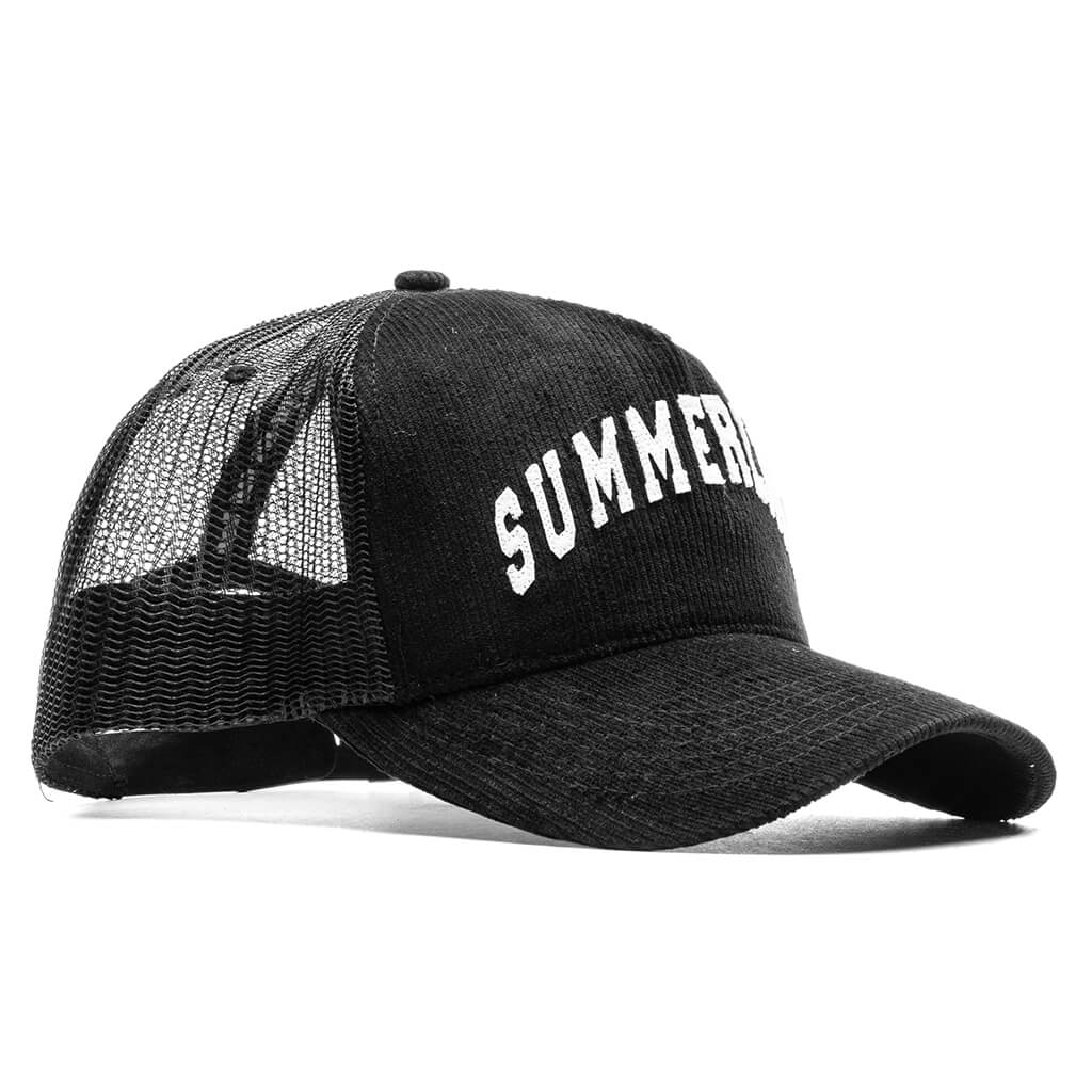 Summer Land Corduroy Trucker Hat - Black - Image 3