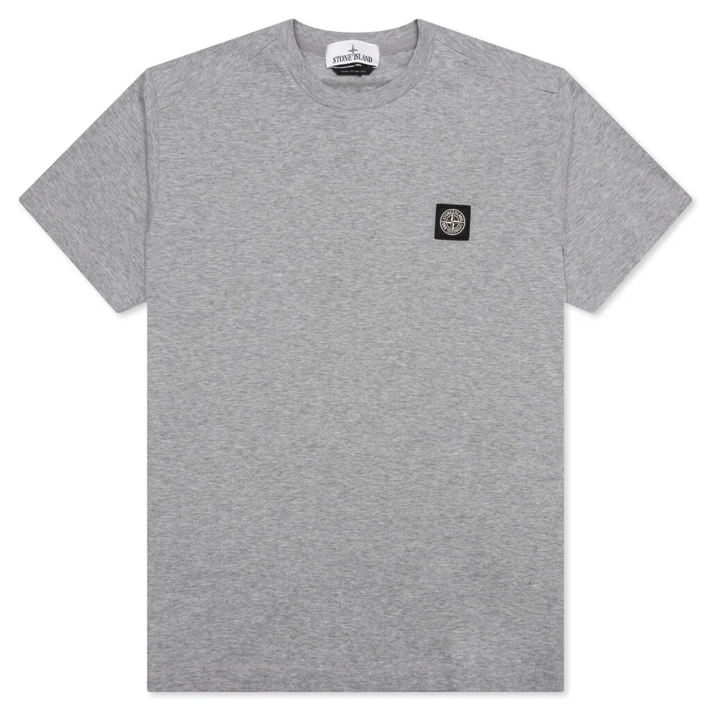 Compass Patch Logo S/S T-Shirt - Melange Grey