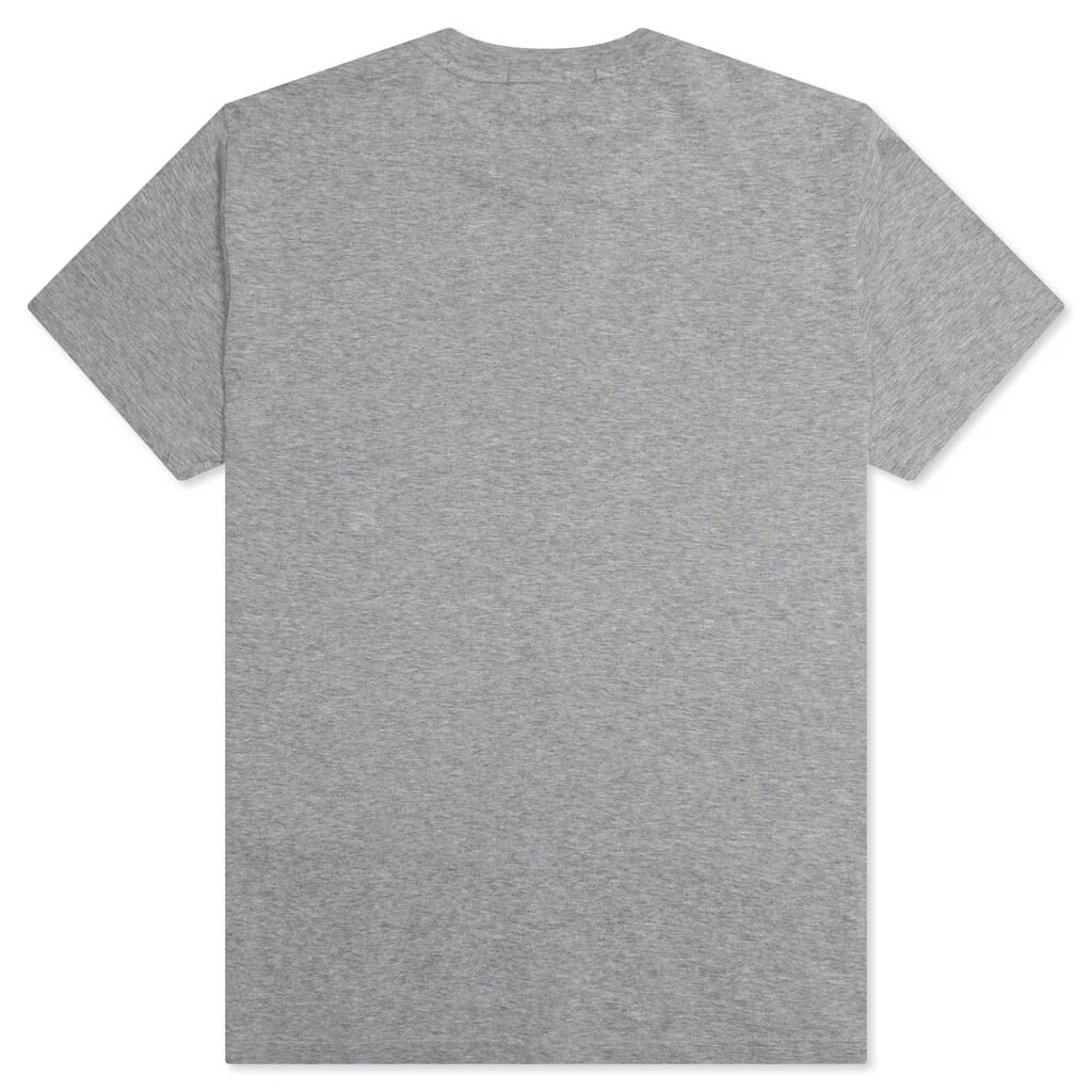 Compass Patch Logo S/S T-Shirt - Melange Grey - Image 2