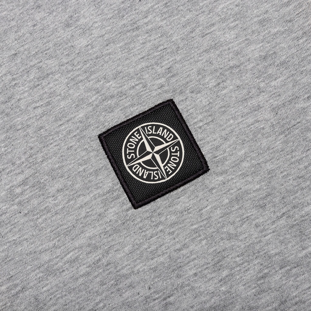 Compass Patch Logo S/S T-Shirt - Melange Grey - Image 3