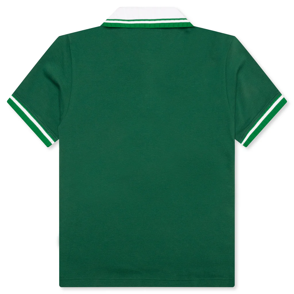Textured Pique Polo - Evergreen - Image 2