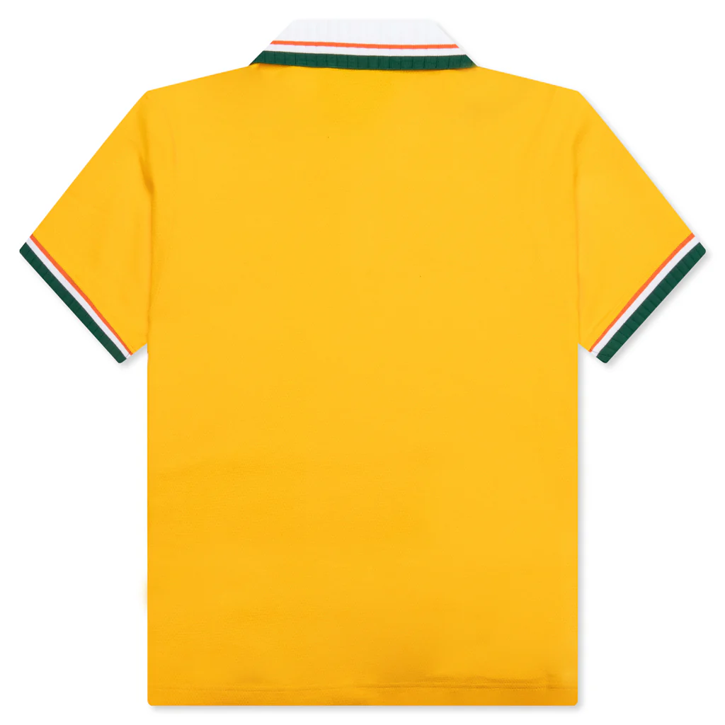 Textured Pique Polo - Yellow - Image 2