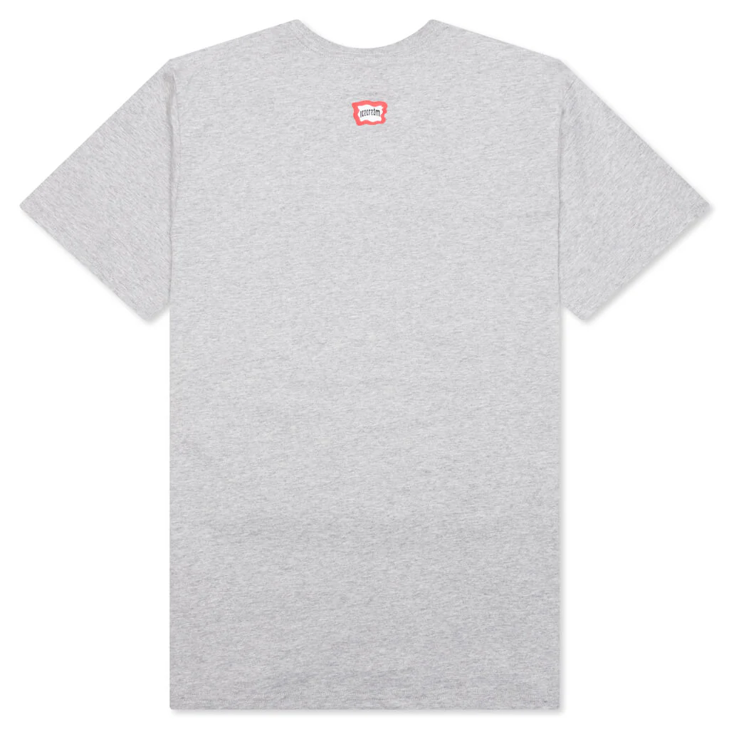 The Old Hangtag Sticker S/S Tee - Heather Grey - Image 2