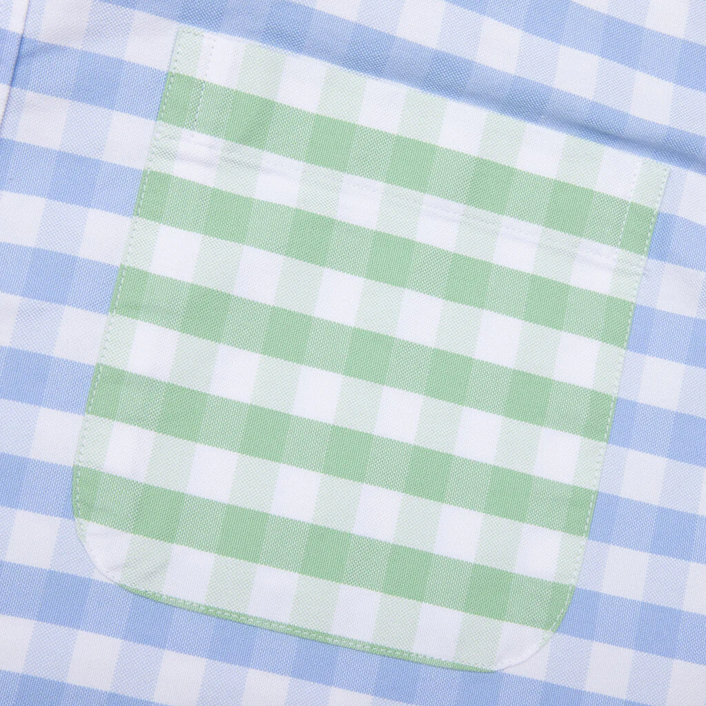 Fun-Mix Gingham S/S Shirt - Light Blue - Image 4