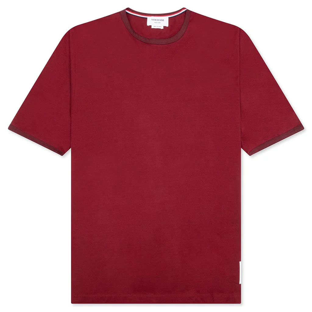 S/S Ringer Tee - Dark Red