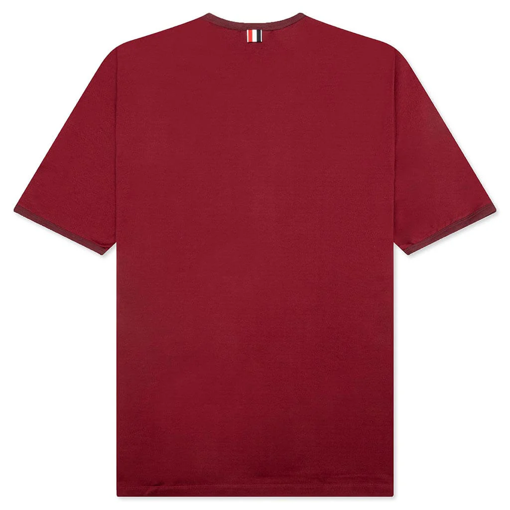 S/S Ringer Tee - Dark Red - Image 2