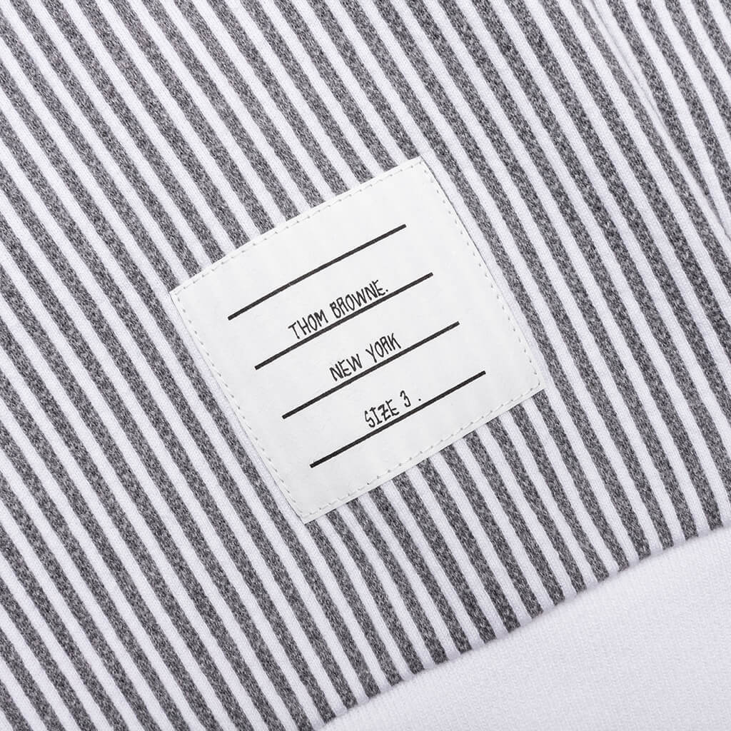 Seersucker Loopback 4-Bar Crew Neck Sweatshirt - Light Grey - Image 6
