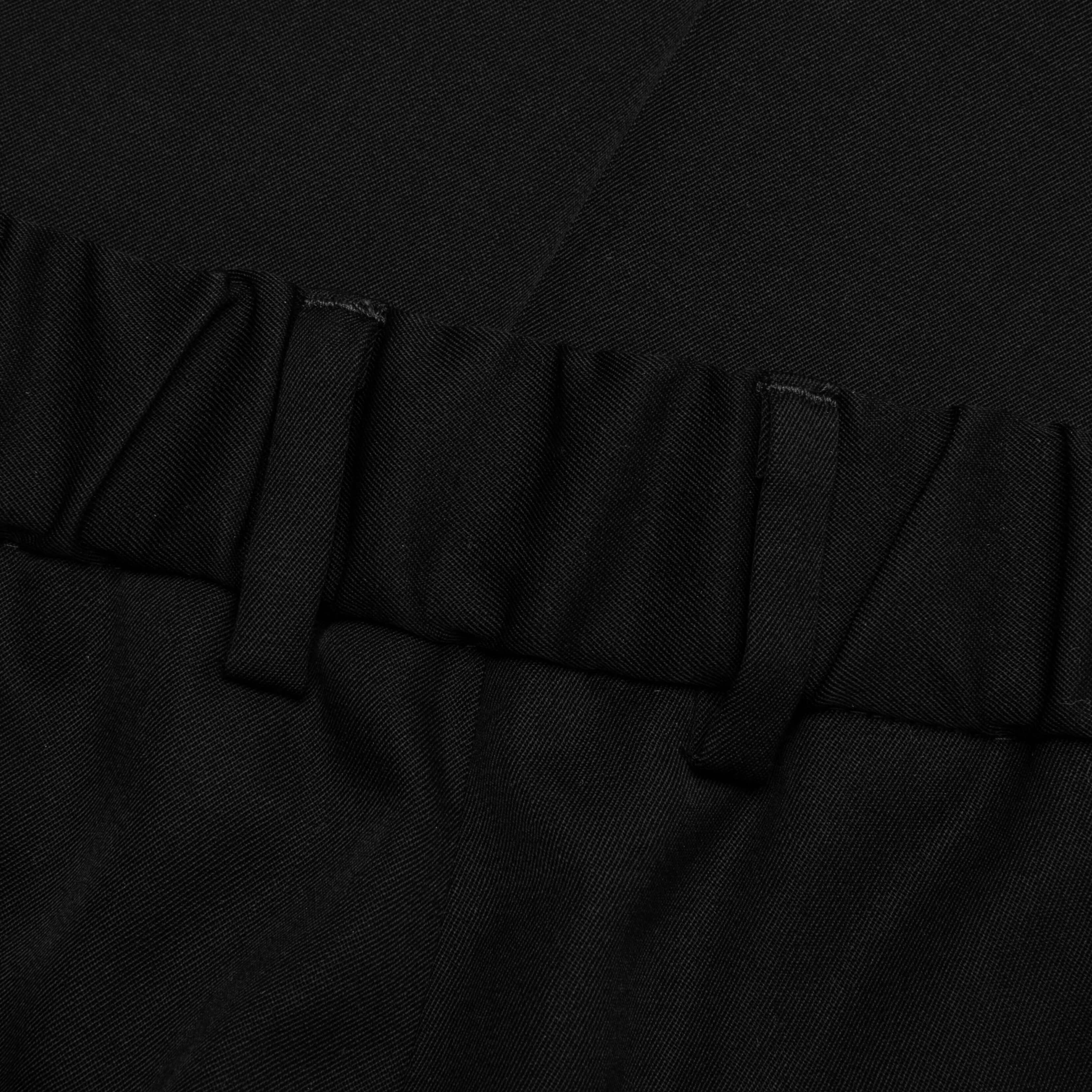 Straight Leg Wool Trouser - Black - Image 5