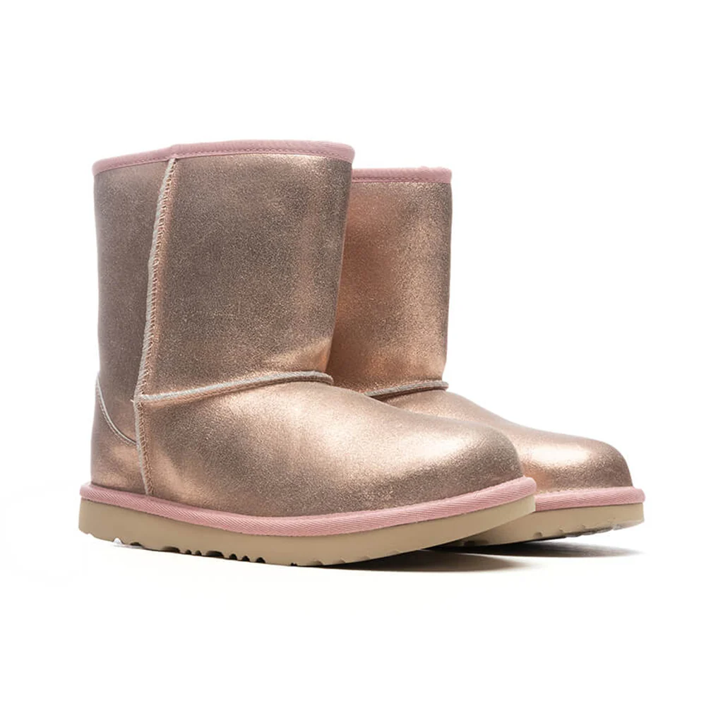 Kids Classic II Boot Metallic Glitter - Rose Gold - Image 2