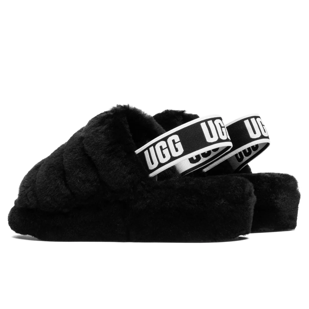 Women's Fluff Yeah Slide - Black - Image 3