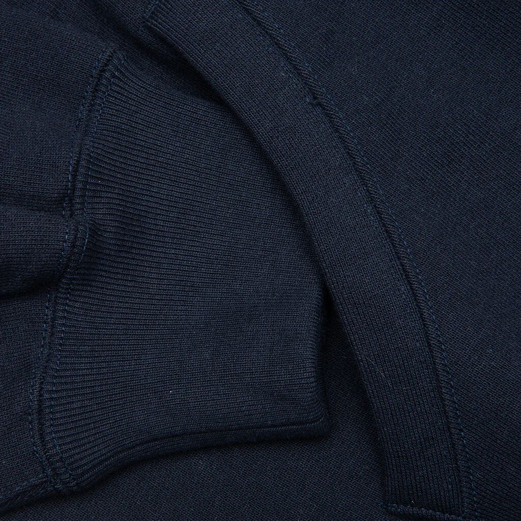 Heavyweight Full Zip Hooded Sweatshirt Type 2 - Navy - Image 5