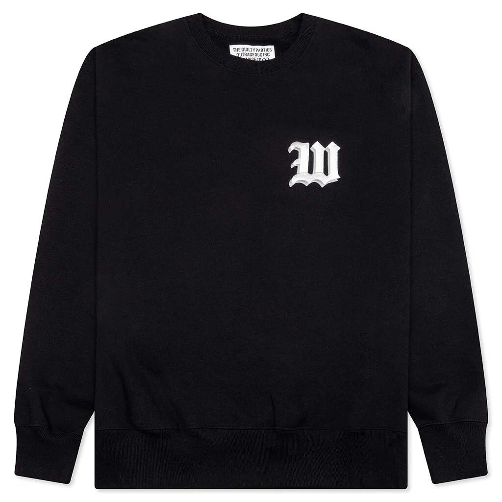 Middle Weight Crewneck Sweatshirt Type 2 - Black