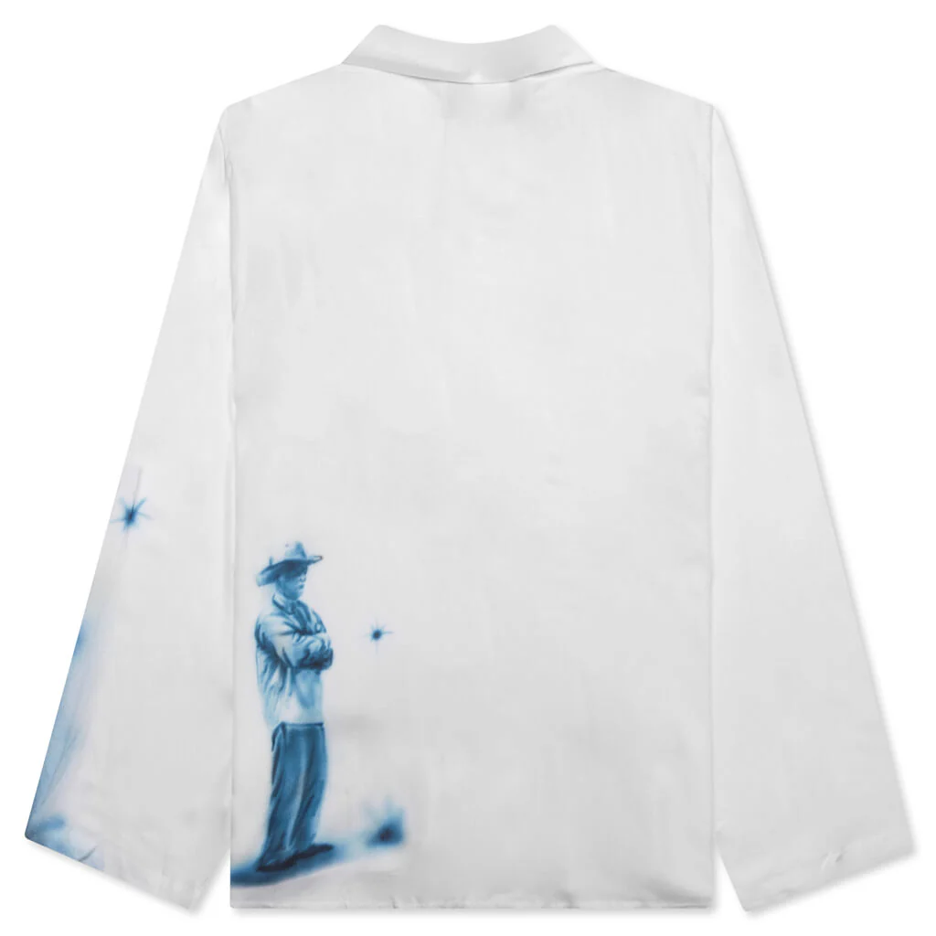 Waiting Around Long Sleeve Button Up Shirt - White - Image 2