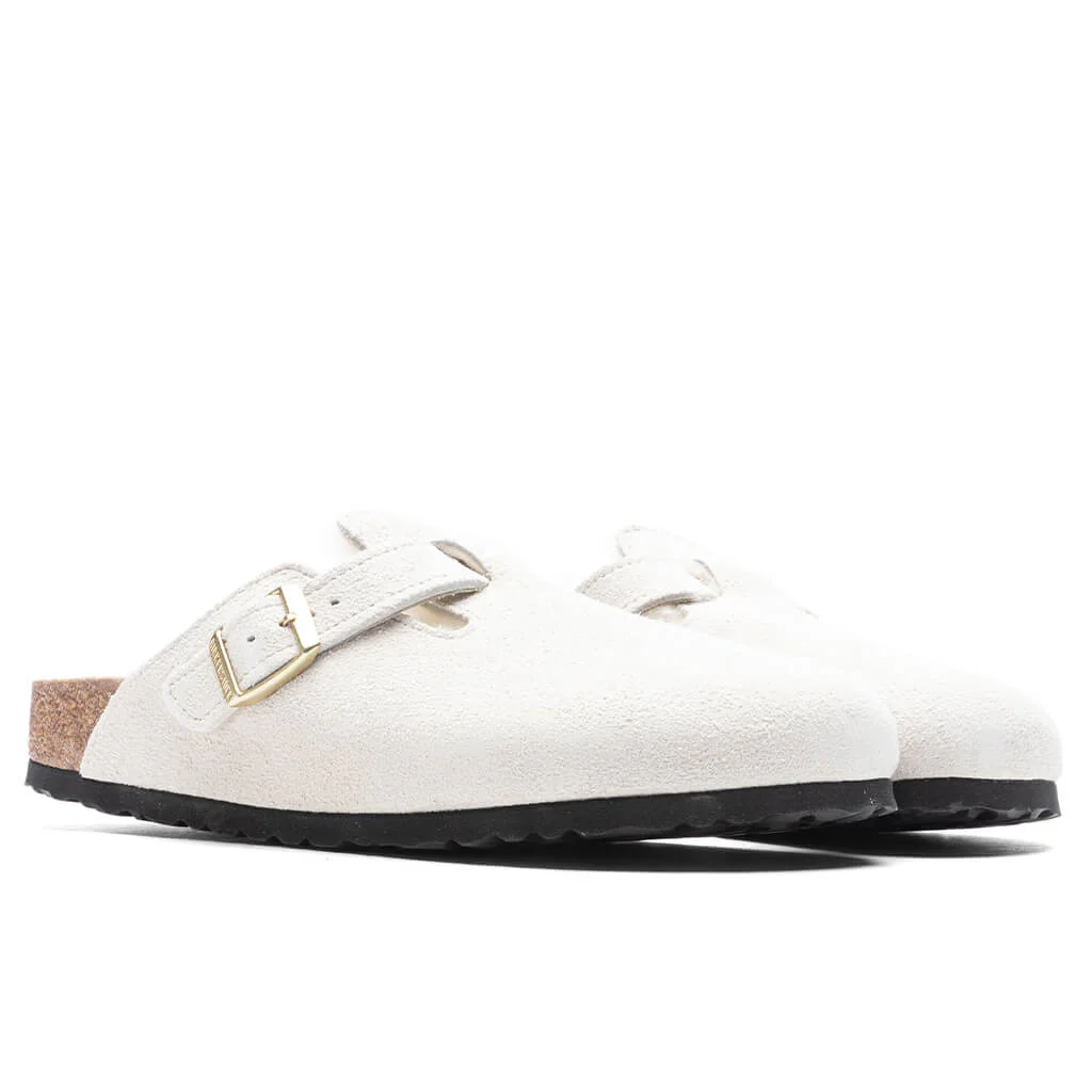 Women's Narrow Boston Shearling Suede - Antique White - Image 2