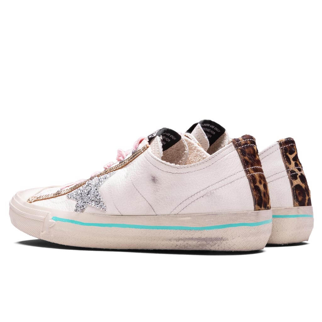 Women's V-Star - White/Silver/Beige Brown Leo - Image 3
