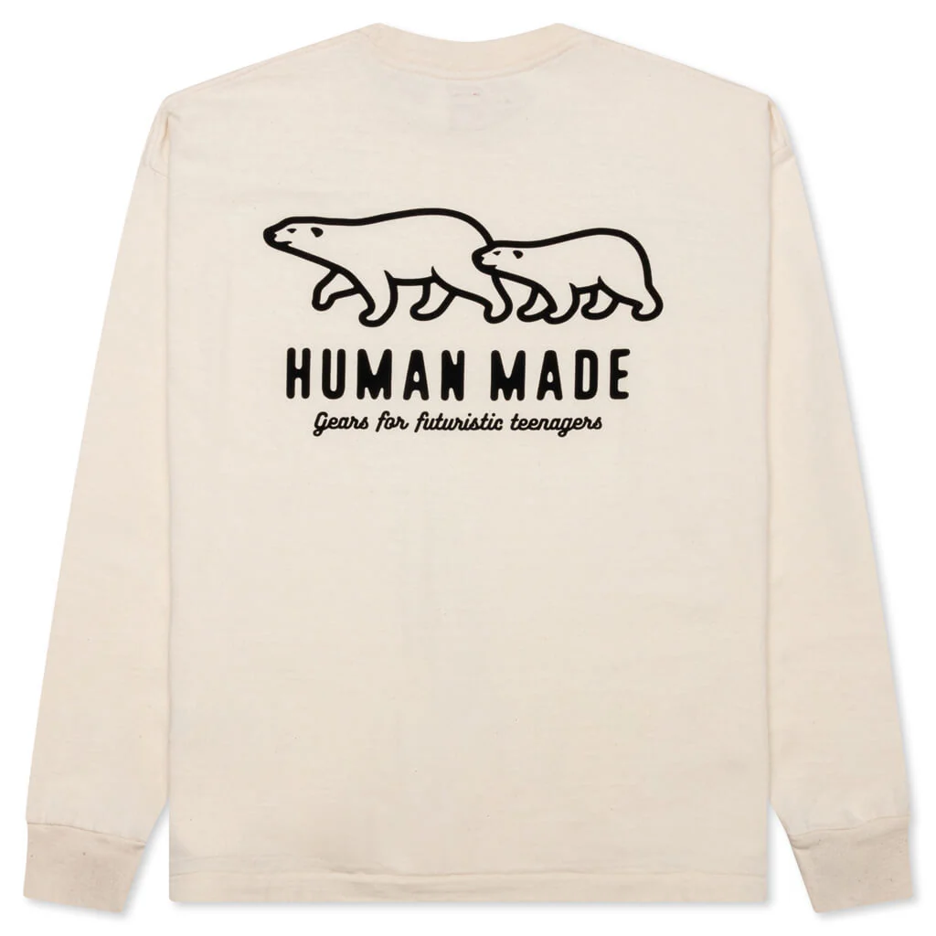 Wool Blended L/S T-Shirt - White - Image 2