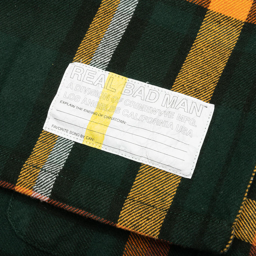 Work Flannel Shirt - Green - Image 5