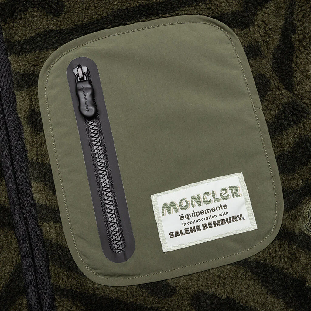 Moncler Genius x Salehe Bembury Teddy Zip-Up Sweatshirt - Olive - Image 6