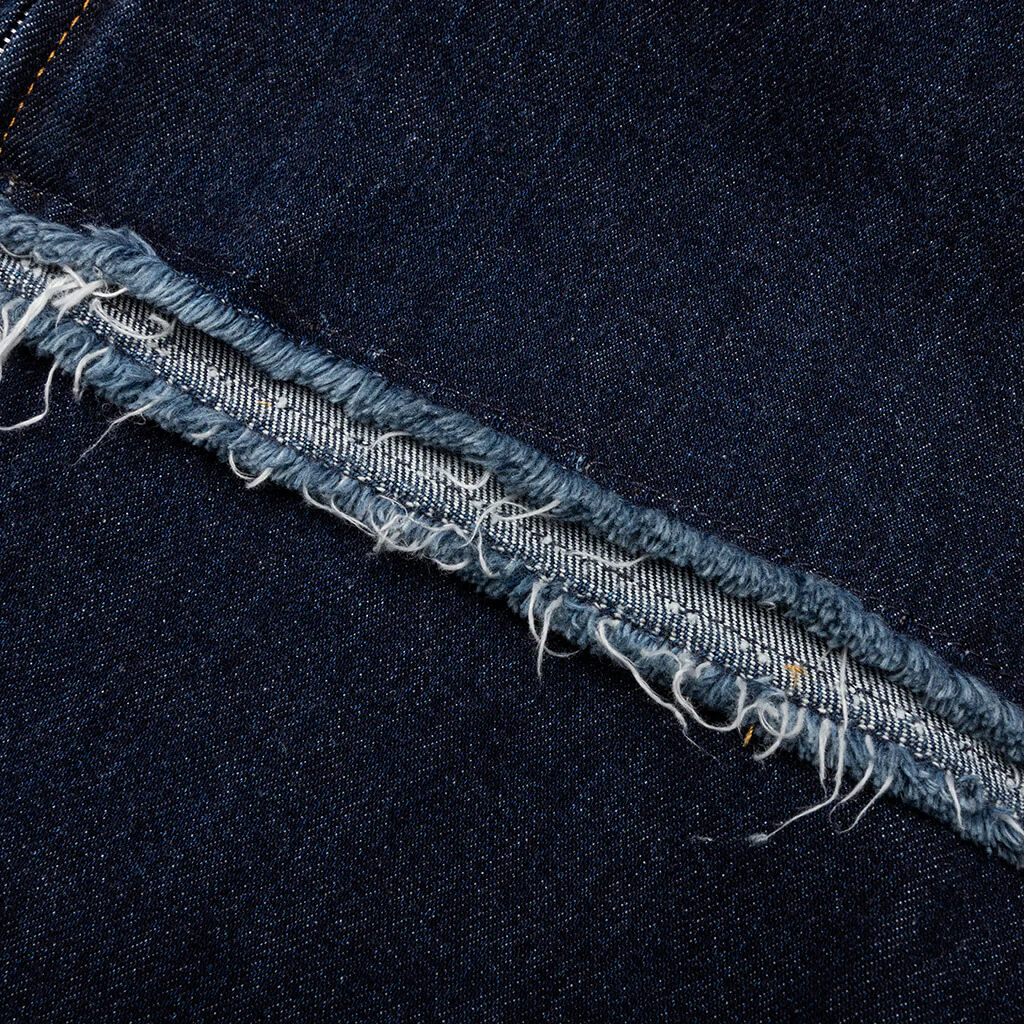 Zipped Denim Shirt - Navy Blue - Image 5